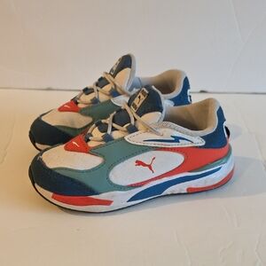 Puma Kids Sneakers - Navy, Red, and White